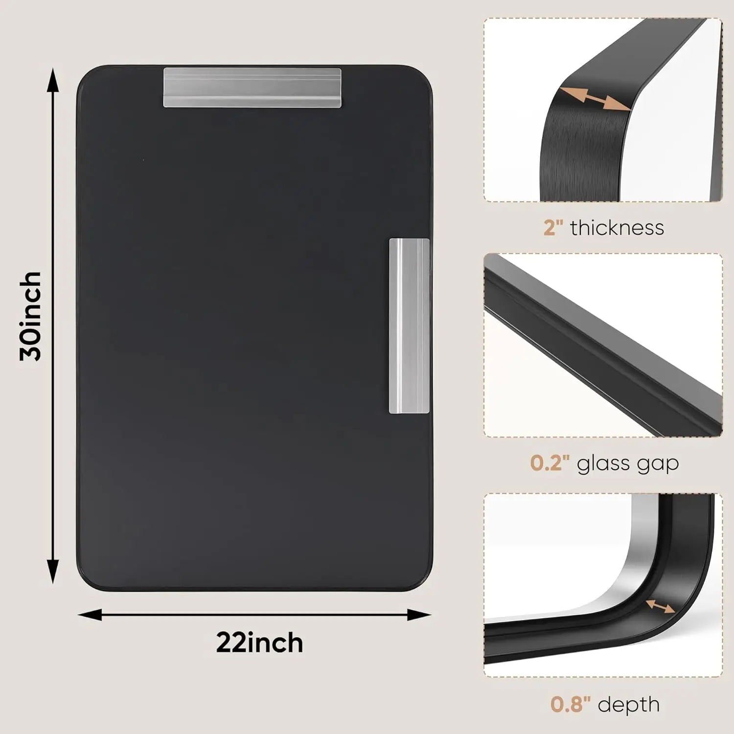 China Hot selling Custom Fashionable Large dressing mirrors wholesale square makeup mirror private label mirror glass vendors