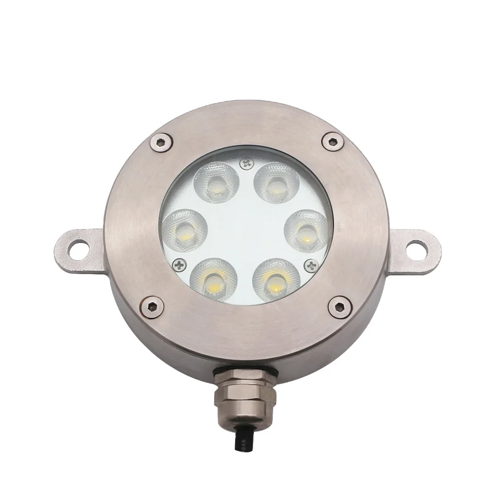 Waterproof 316 Stainless Steel IP68 12W LED underwater Lamp DC24V underwater Pool Light Garden Fountain Decor Lighting