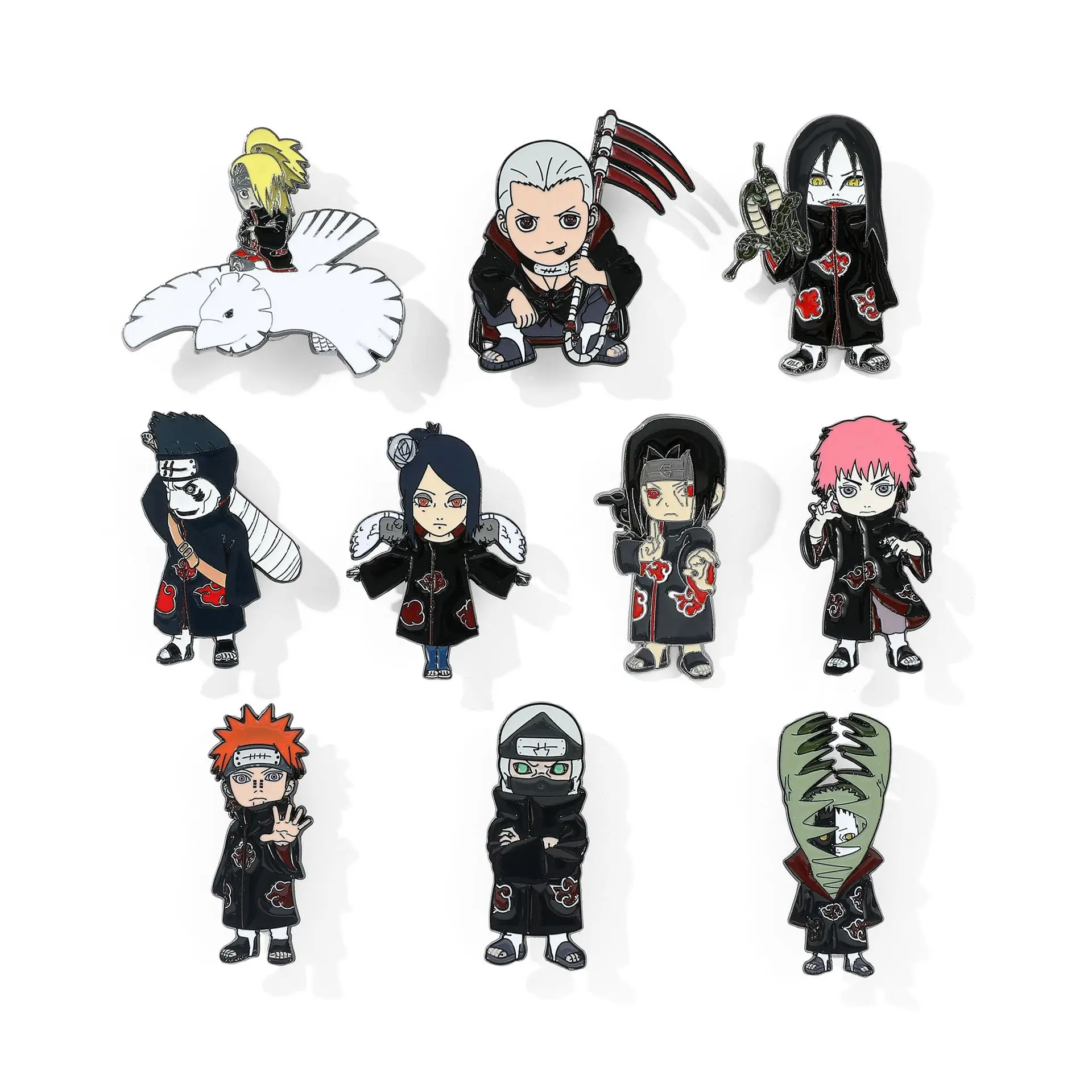 Factory Cheapest Anime Cartoon Narutos Uchiha Itachi Metal Cloth Lapel Brooch Pin Hard Badge Enamel Pins