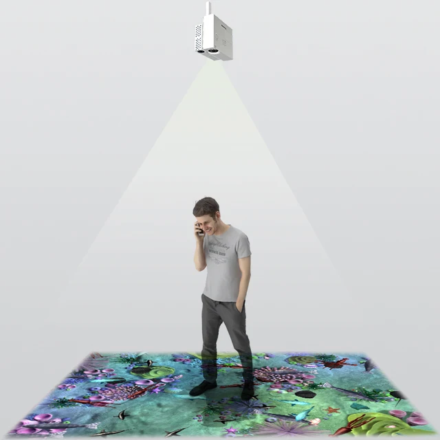 Bar games interactive projection system for night bar, club, light bar