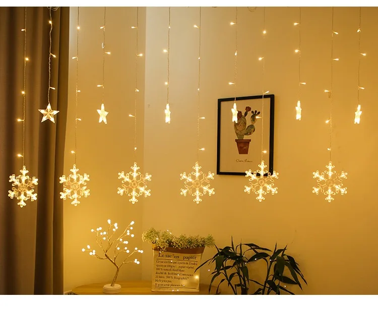 snowflake curtain fairly light led festival light led christmas light