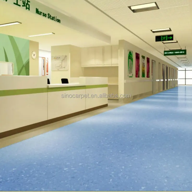 Easycarpeter Homogeneous Waterproof Vinyl Flooring Plastic Pvc Floor Commercial Hospital Office