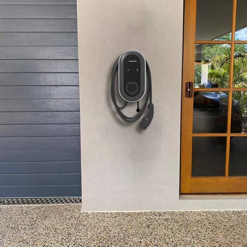 Тип 1/Тип 2 7 кВт EV зарядное устройство для электромобиля с ЖК-экраном