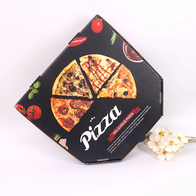 Cheap Corrugated pizza packing box carton delivery watermark boxes Customized size color