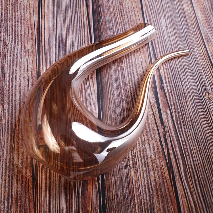 European Creative Colorful Plating Laser U-shaped Household Swan Crystal Glass Red Wine Decanter