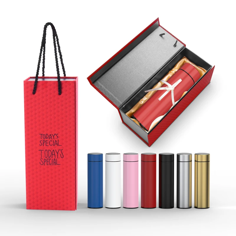 Wholesale custom student water bottle 500ml double-layer stainless steel thermos tumbler straight flask