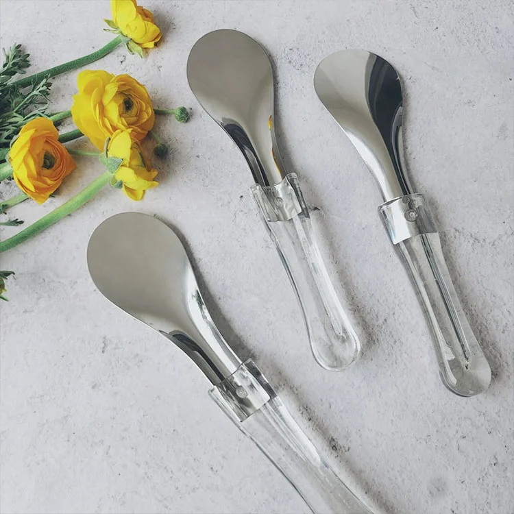 Пищевой ложка для мороженого из нержавеющей стали Роза ручной работы лед втиснуть шпатель