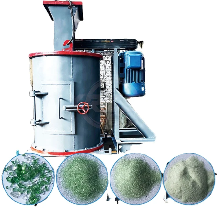 glass recycling powder making machine glass bottle crusher