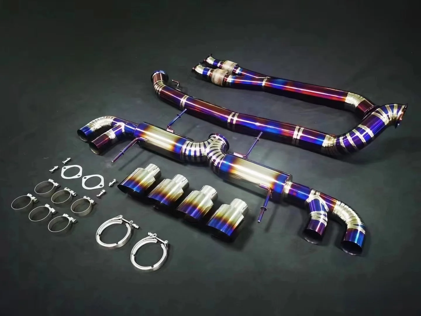 China Supplier Titanium Catback Exhaust sound System pipes For Nissan Gtr R35
