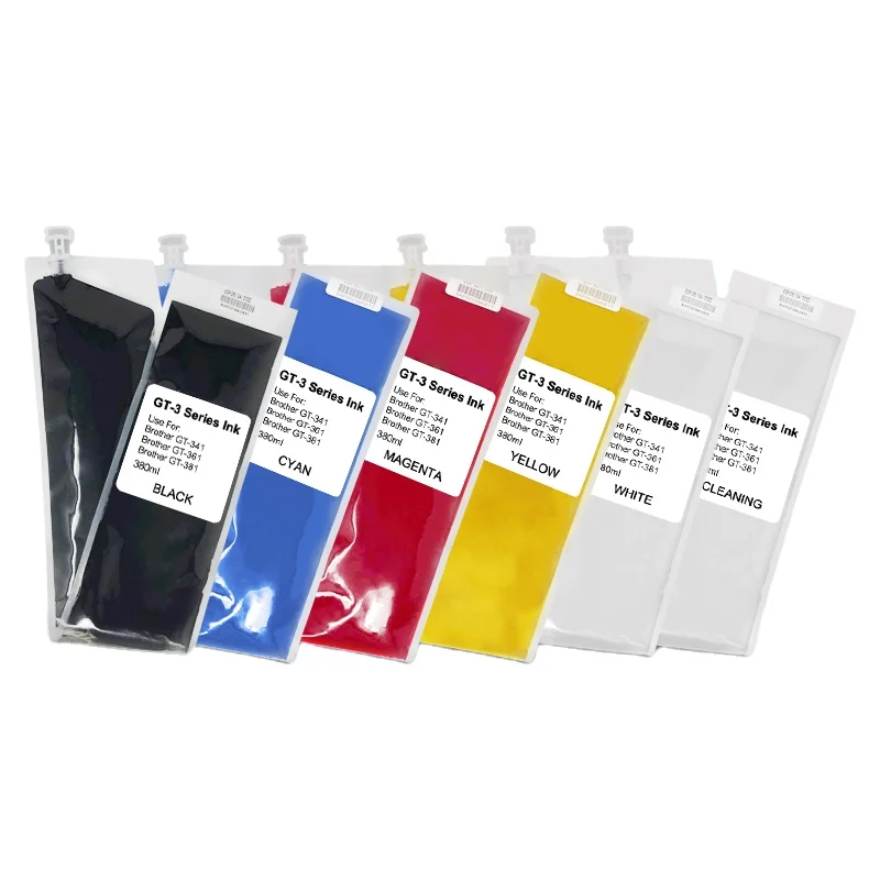 Ocinkjet Digital Textile Printing Ink GT 381 GT-381 for Brother GT 3 Ink for Brother GT 361 GT381 541 GT782 380ML/PC CN;GUA