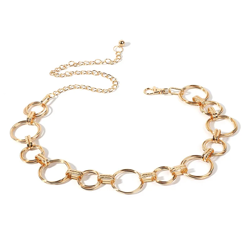  European and American Explosive Fashion Accessories Belts Ethnic Style Ladies Waist Circle Metal Womens