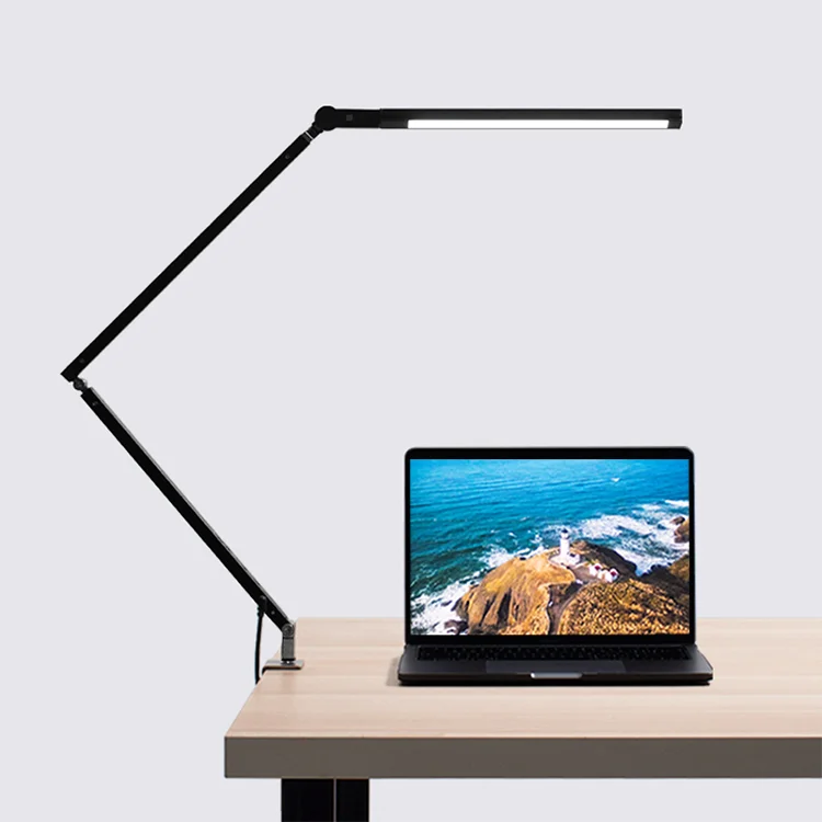 Flexible Neck  Led Desk Lamp With Clamp Metal Desk Lamp