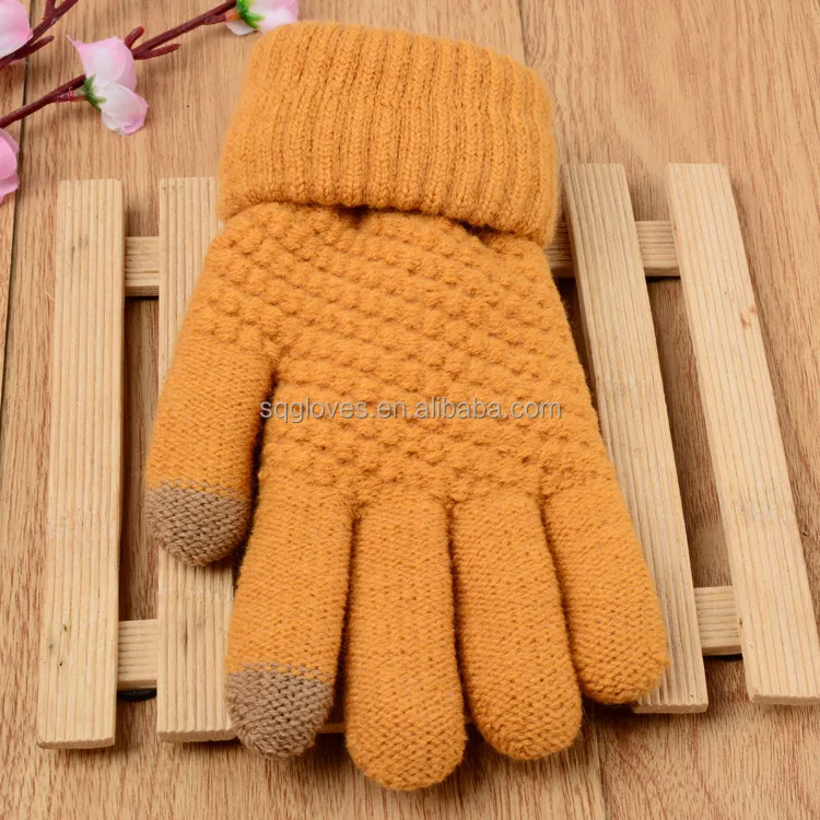 Winter stuff staccessories touch screen custom Magic Gloves ch Screen Men Warm Stretch Knitted Wool gloves and Mittens for women