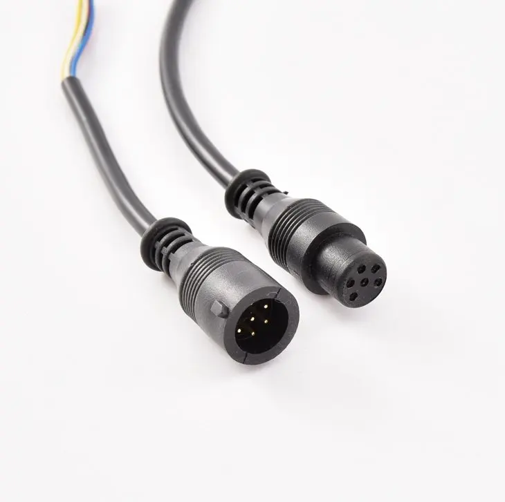 IP67 waterproof connector m12 3P 4P 5P 8P 12P right angle plug connector molded cable