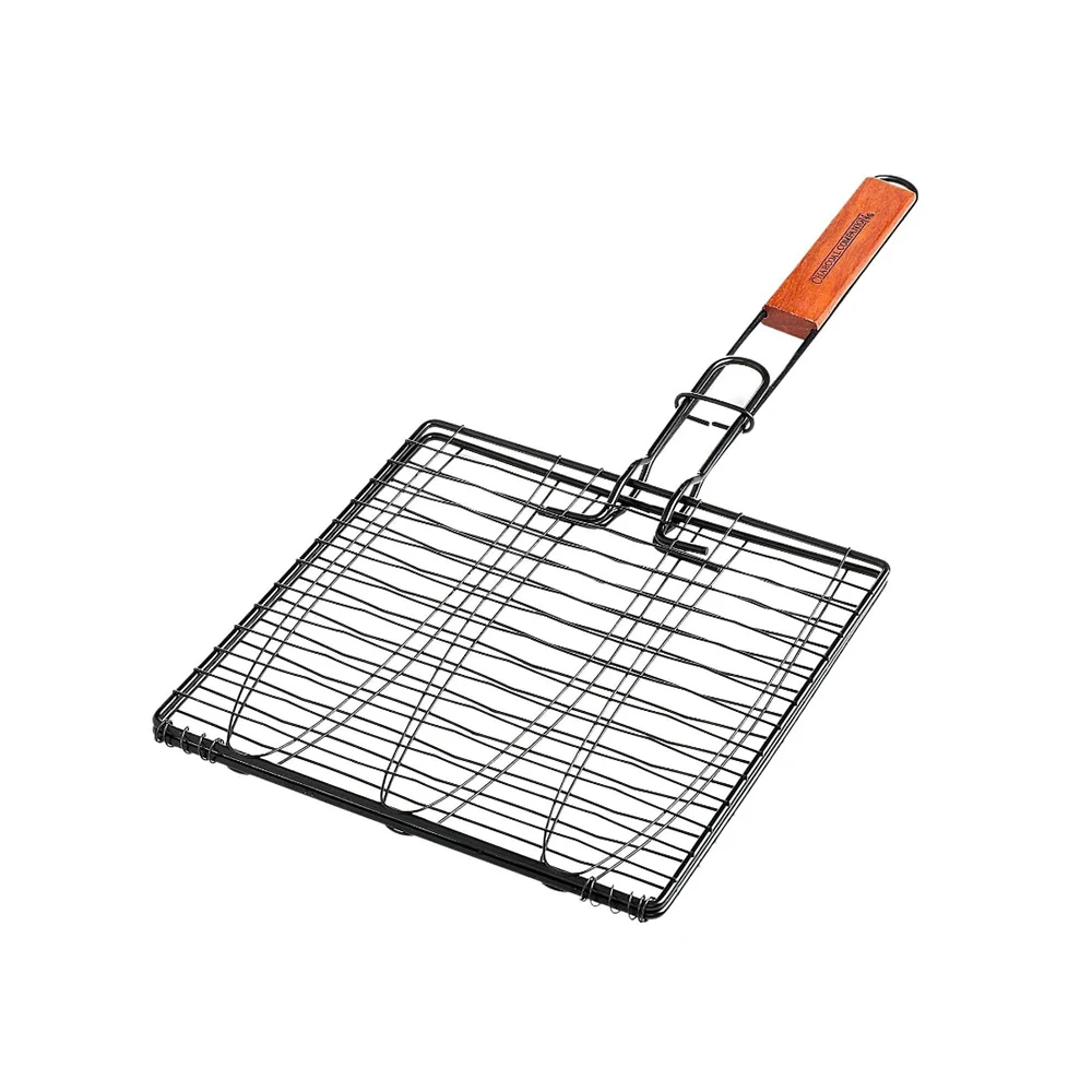 Hot Sale Quality Barbecue Tools Charcoal Rectangle Wire Grilling Basket For Bbq Vegetable Fish