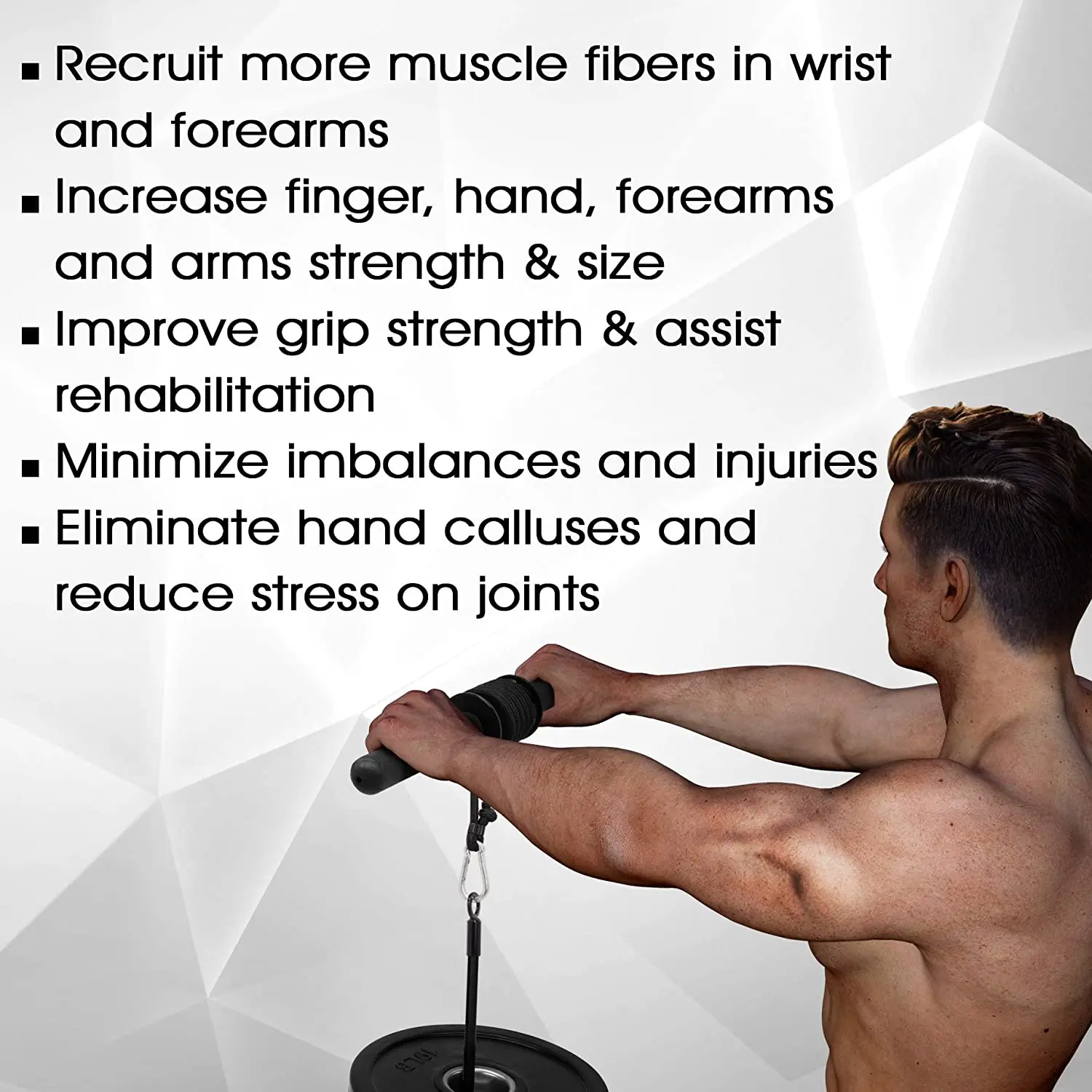 Wrist and Forearm Blaster .Wrist Roller & Forearm Roller for Training