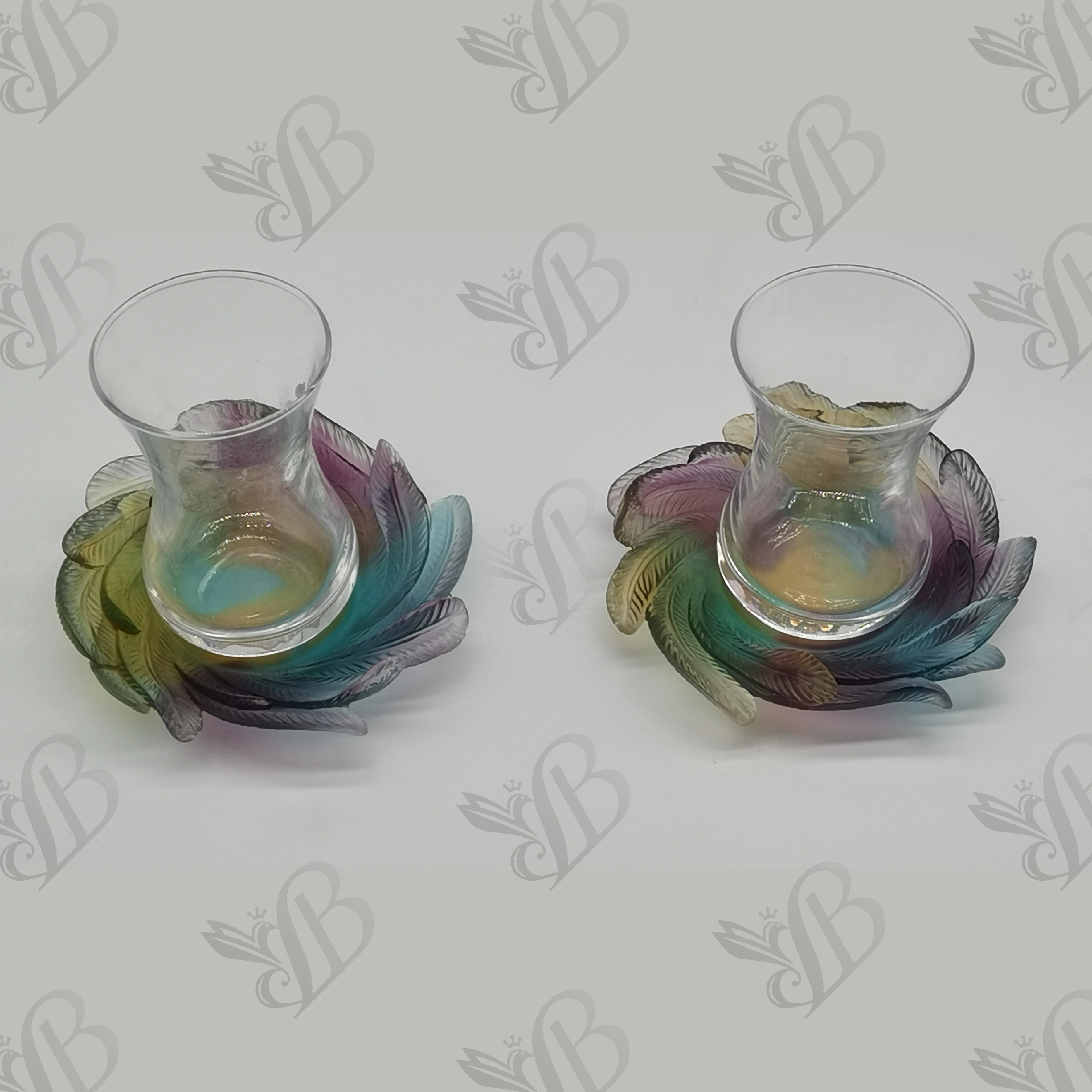 2021 Latest high grade Daum style crystal bird incense burner for home decoration wedding hotel or office