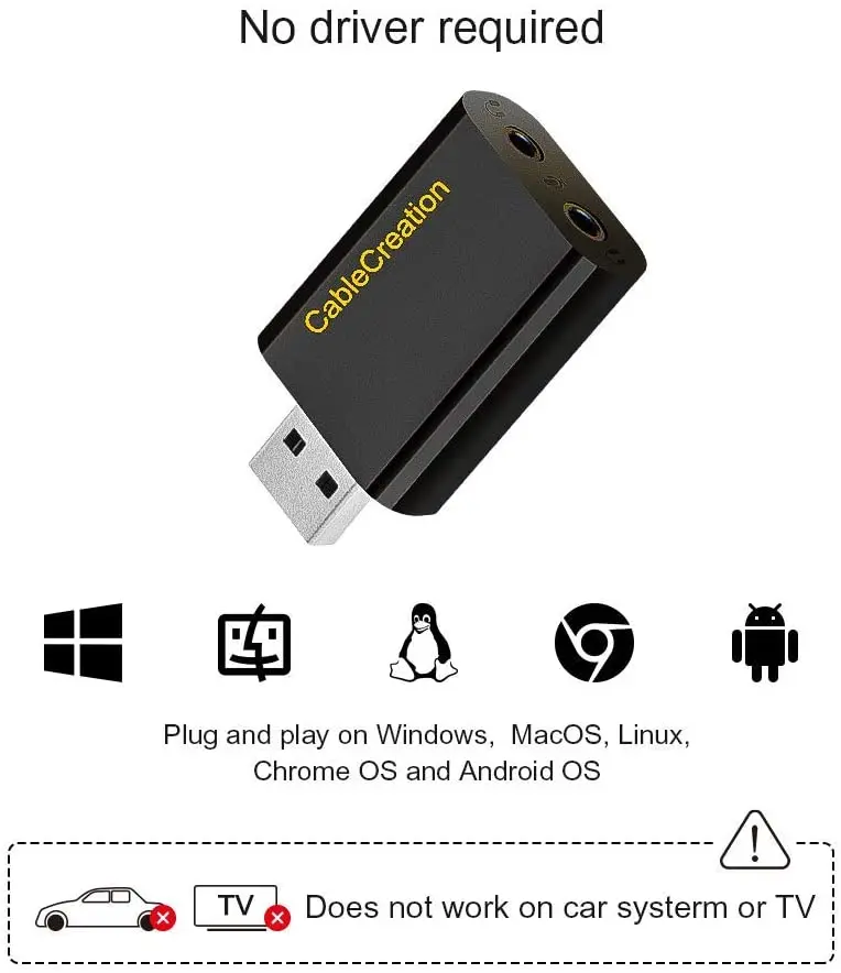 USB аудио адаптер для влюбленных Внешний USB стерео звук адаптер для окна Mac Linux Экстра