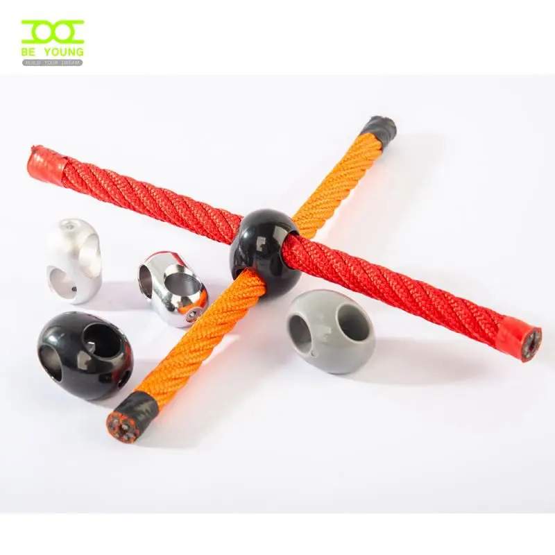 Rope Connecting Press Clip Plastic Net Playground Bolts Pyramid Aluminum Connect With Clamps Accessory End Fittings
