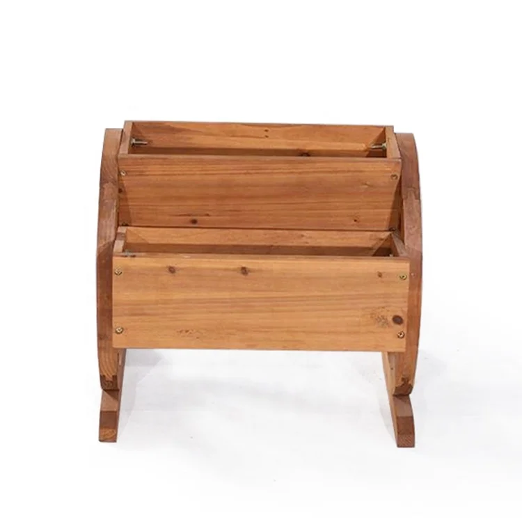 Plant Pot, Planter Box Wooden Garden Wheel Flower Vase POTS Flower Basket Flower Tub Flower Kettle/sprinkler Flower/green Plant