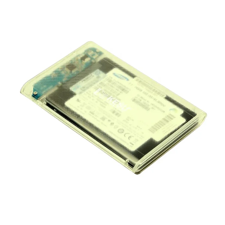 High speed Transfer rate 2.5 inch transparent  hard disk drive case HDD BOX