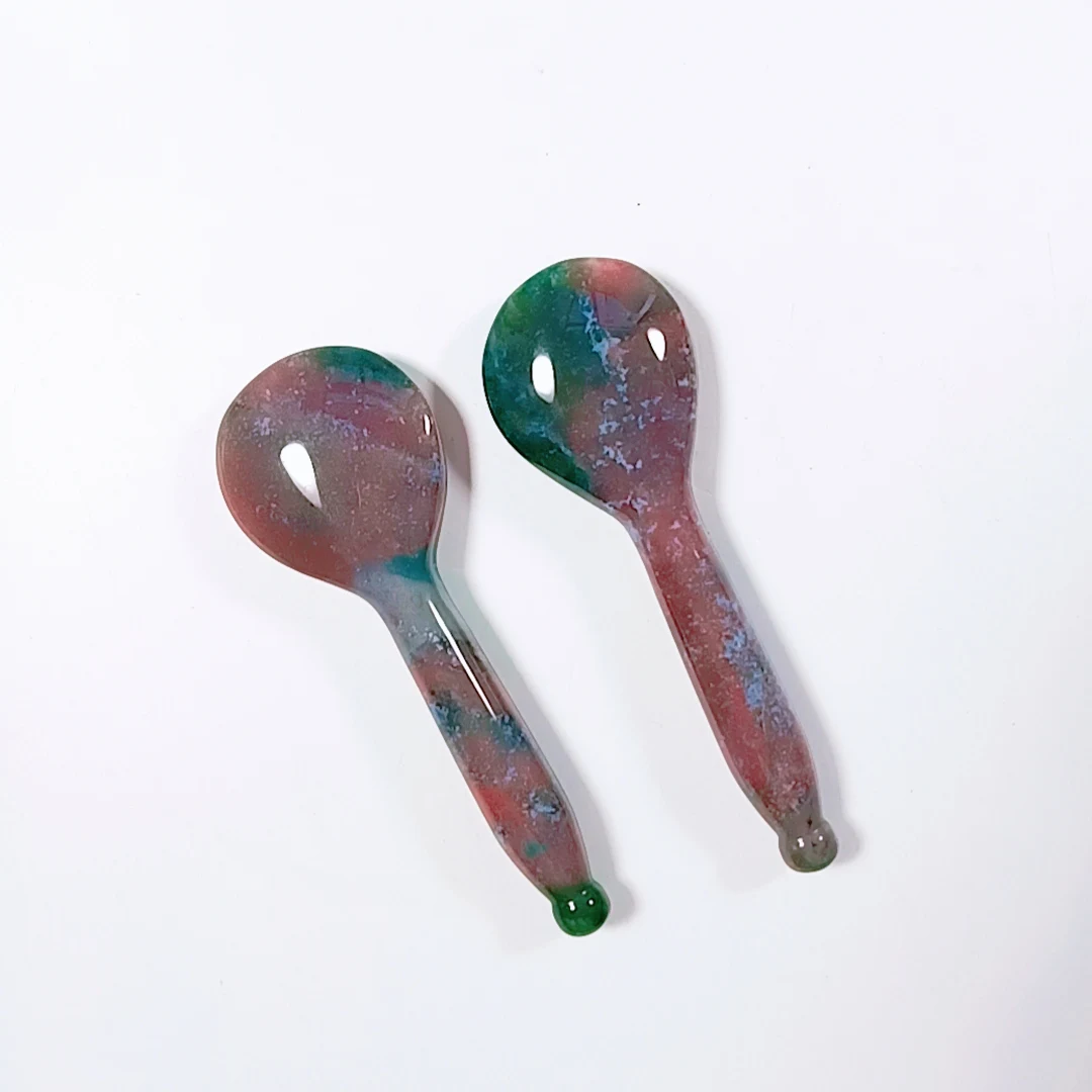 Huiying Cina products wholesale natural massage stone gem guasha scraping Indian agate gem gua sha tools spoon