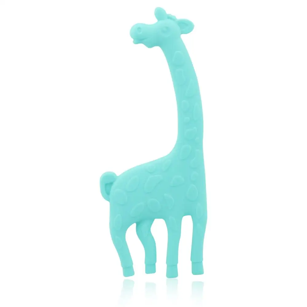 
Giraffe Shape for Baby Teether Silicone Soft Teething Toy Chewable OEM Style Packing 