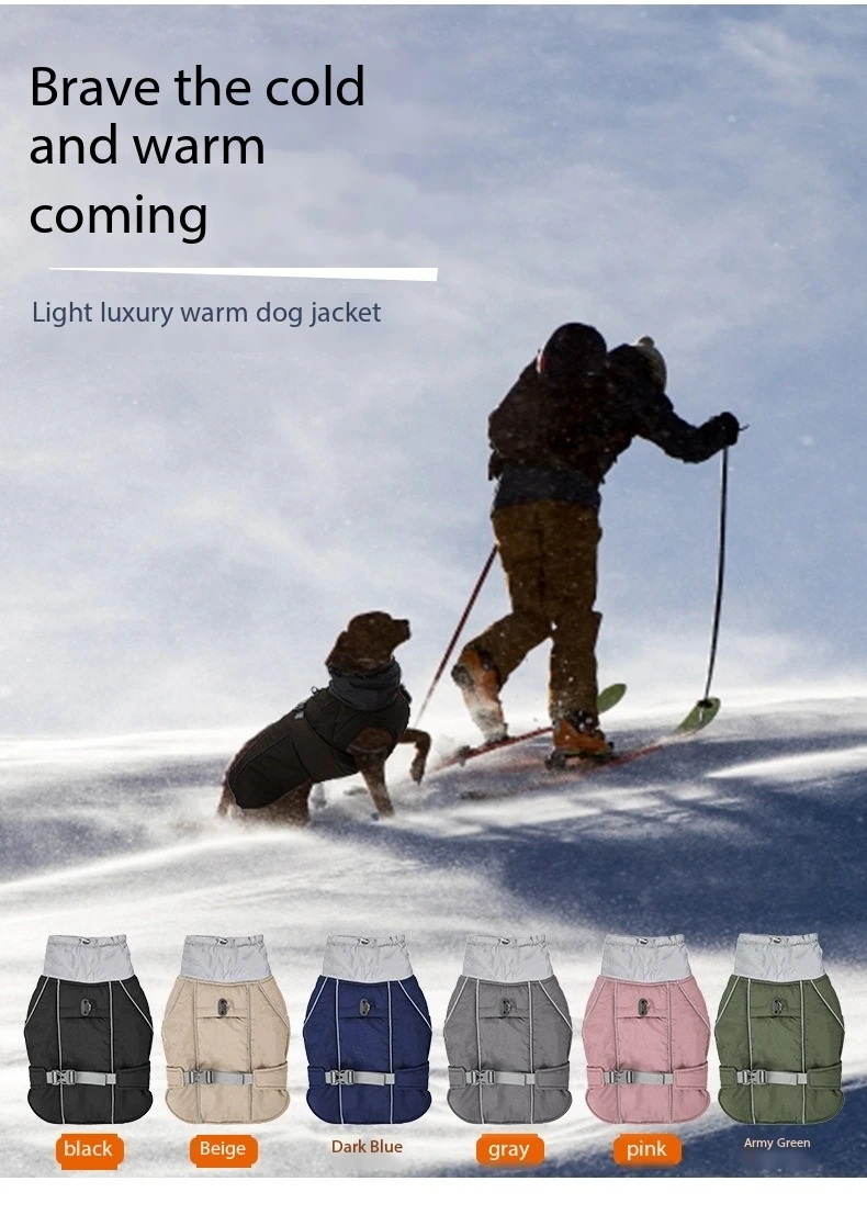 Factory Wholesale New Winter Dog Coat Sweater Pet Waterproof Thickened Warm Cotton Clothing