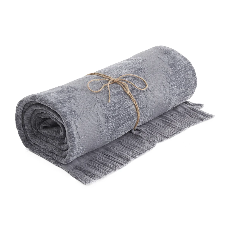 Ready to ship cotton and Wool 60x79 inches custom luxury design wool Sofa Cover blanket