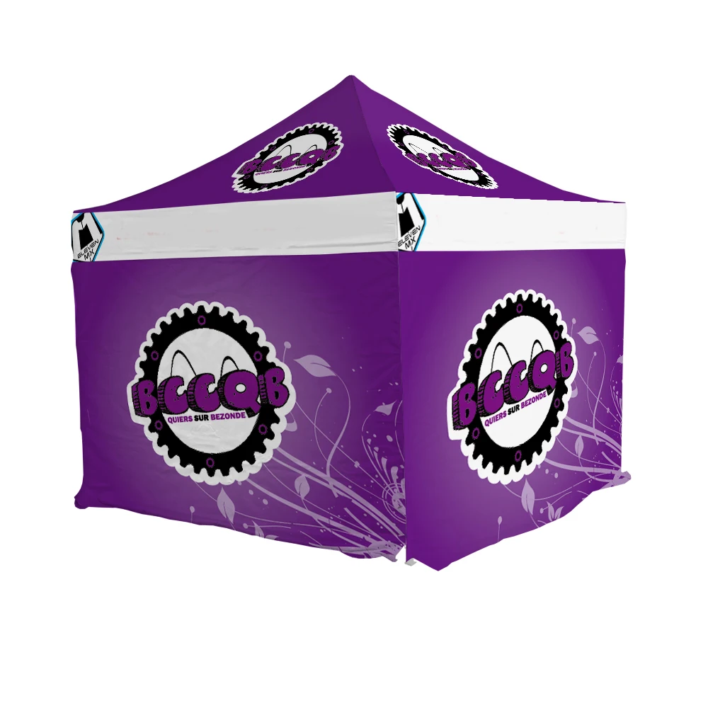 Custom Design 40*40mm Hexagon Frame 10X10 Pop Up Canopy Tent Market Advertising Outdoor Gazebo Folding Tents