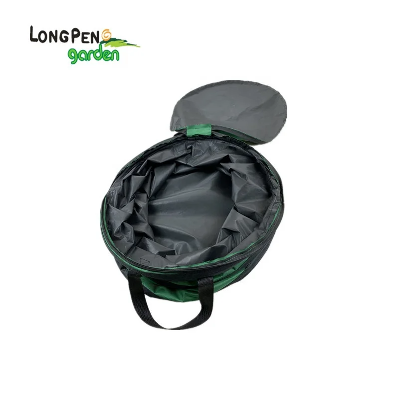 Factory Customized 600D Polyester Folding Pop Leaf Trash Collection Garden Waste Bag Industrial Waste Bin