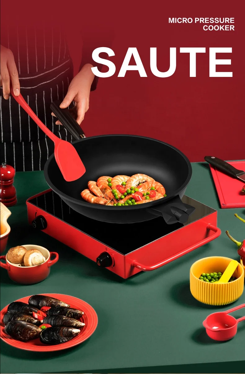 cast aluminum cookware non stick granite coated wok pressure cookware set