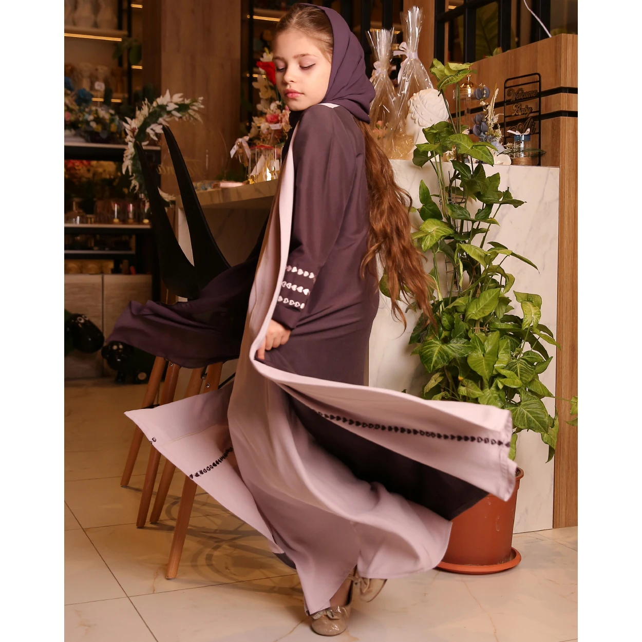 China Clothing Factory Islamic Muslim Dubai Kids Abaya For Girls