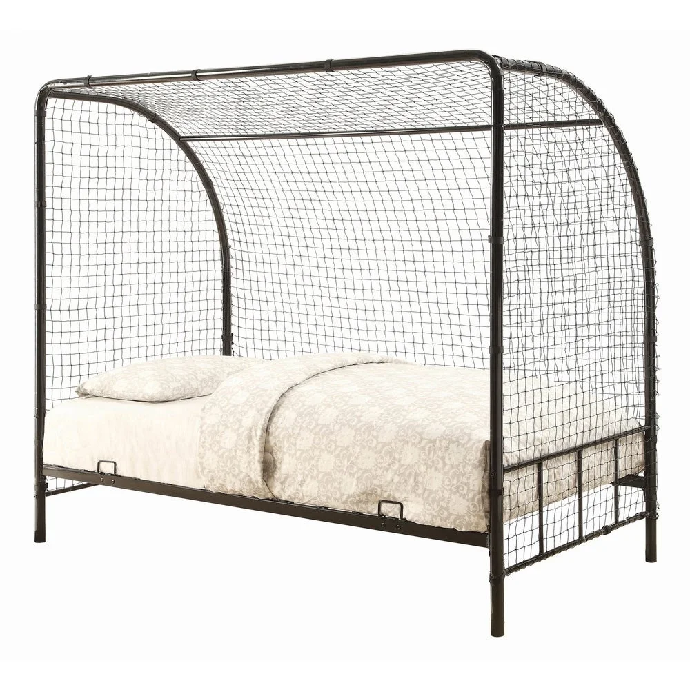 Vincente Twin Soccer Goal Bed metal loft bed frame children furniture bed