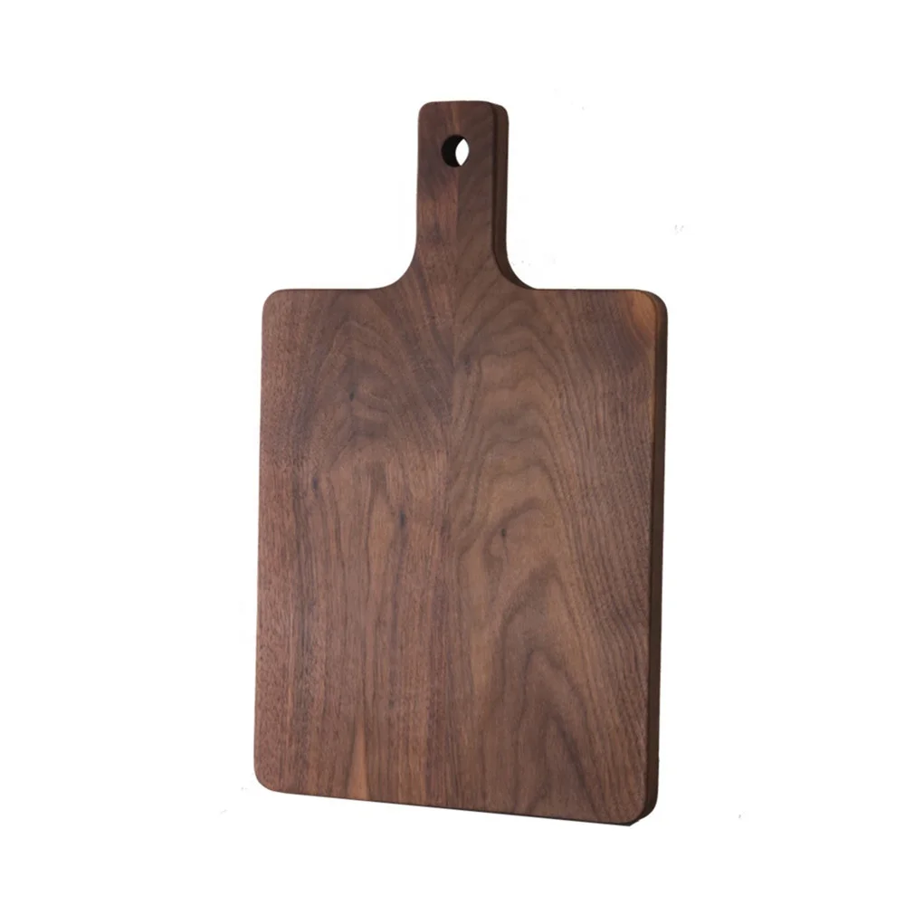 Wooden Cutting Board with Handle, Rustic Pizza Fruit Board for Meat Vegetables