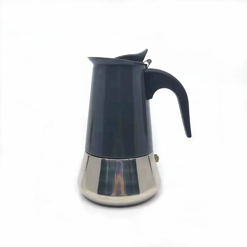 Hihg Quality Eco-friendly Custom Wooden Grain Stovetop Maker Cooker Espresso Moka Pot Coffee Maker
