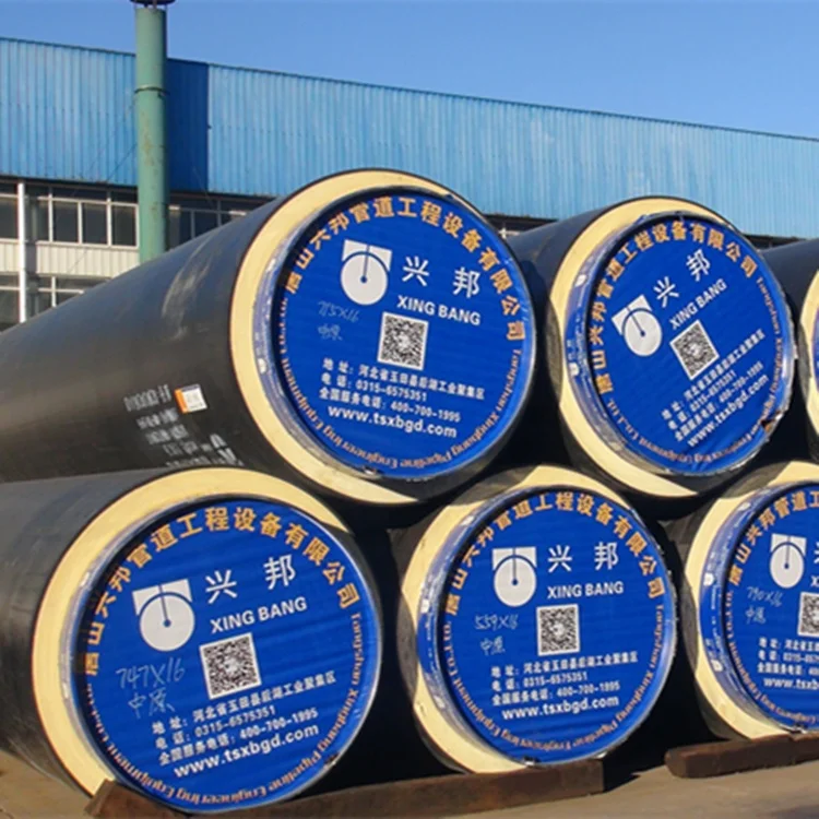directlt buried underground hdpe polyurethane pu foam thermal isolation pu foam steel pipe for central heating and cooling