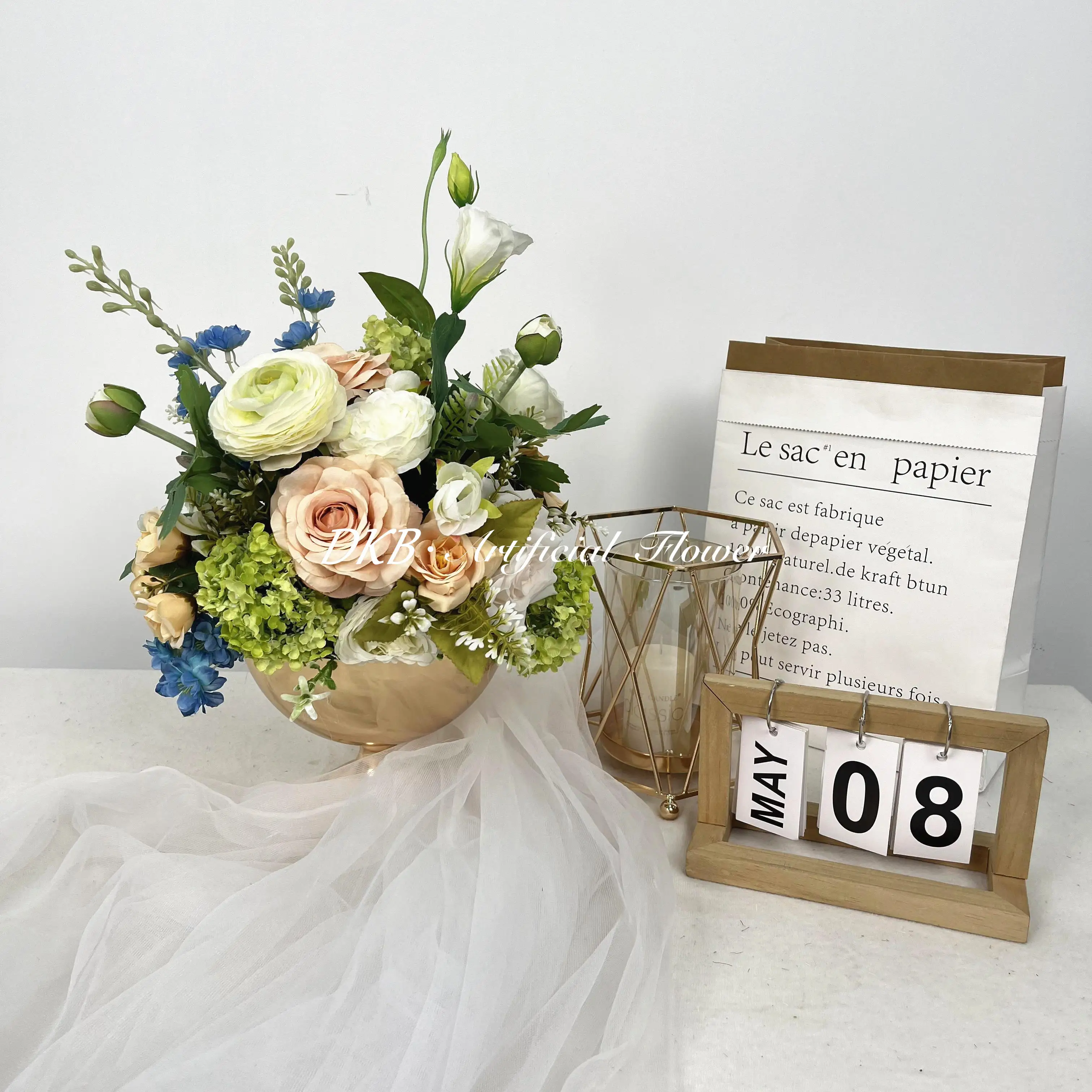 large suppliers artificial tall wedding decoration stand flower ball foam centerpieces