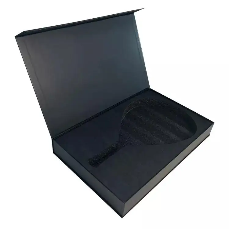 High End Tennis Padel Packing Hard Paperboard Large Magnetic Rackets Packaging Magnet Gift Box with Foam Insert and Handle