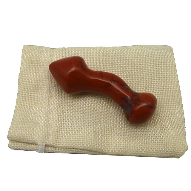 Best Sell Dildos Red Jasper Yoni Wand Crystal Massage Stone Pleasure Wand