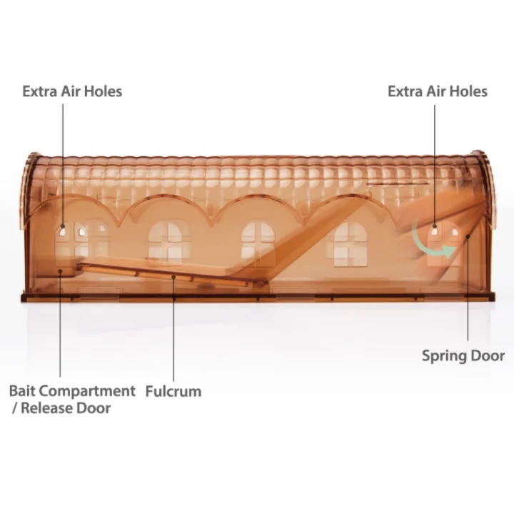 X-PEST Indoor Clear Plastic Automatic Mouse Catcher Rodents Cage AR09 Mice Rat Pest Control MouseTrap Live Mouse Trap Box