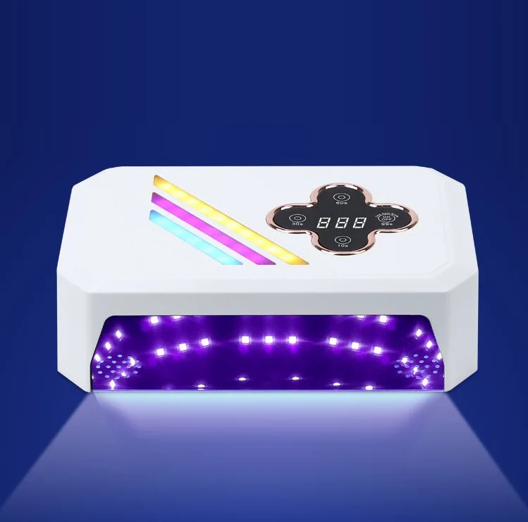 2023 Newest 268w Metal Base S18 Led Uv Nail Lamp 66LED Nail Dryer Lamp Double Hand With 4 Timer Auto Sensor  Manicure Tools