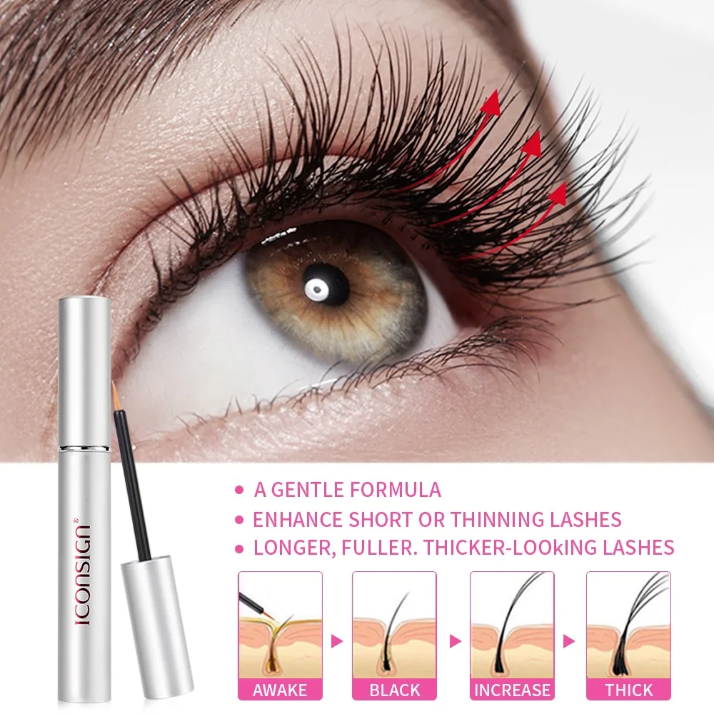 100% Natural Organic Cruelty Free Vegan Eyebrow Enhancer Custom Logo Eye Lash And Brow Liquid Treatments Eyelash Growth Serum