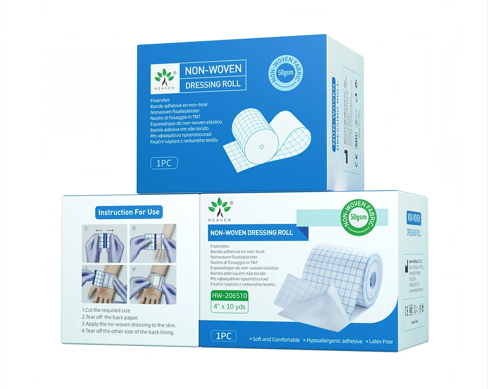 Medical Non-woven Dressing Roll Retention Adhesive Breathable Tape Non-Woven Tape Adhesive Dressing Roll