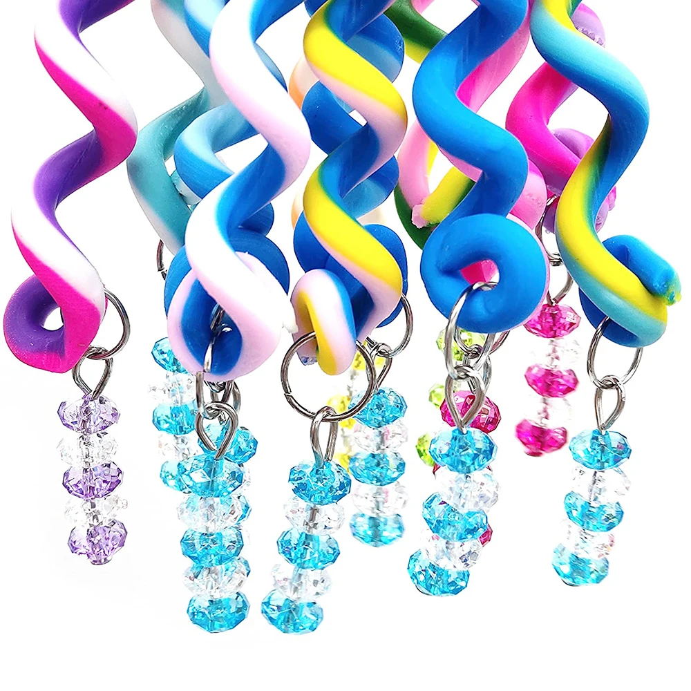 Wholesale Colorful Kids Girls Hair Braider Tool Polymer Clay Spiral Hair Curlers Braiding Hair Curling Tool Accessories