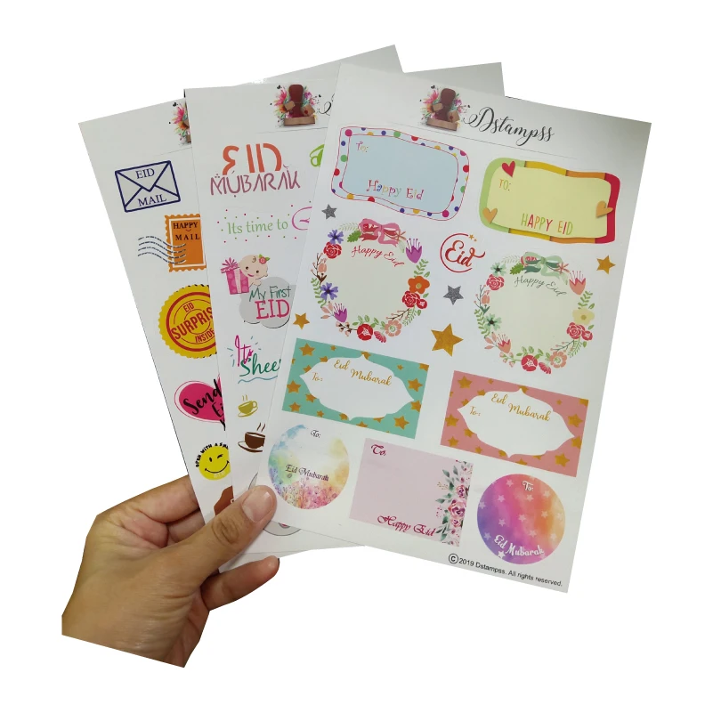 Factory Custom Printing Vinyl Foil Kiss Cut Sticker Sheet label sticker in sheet