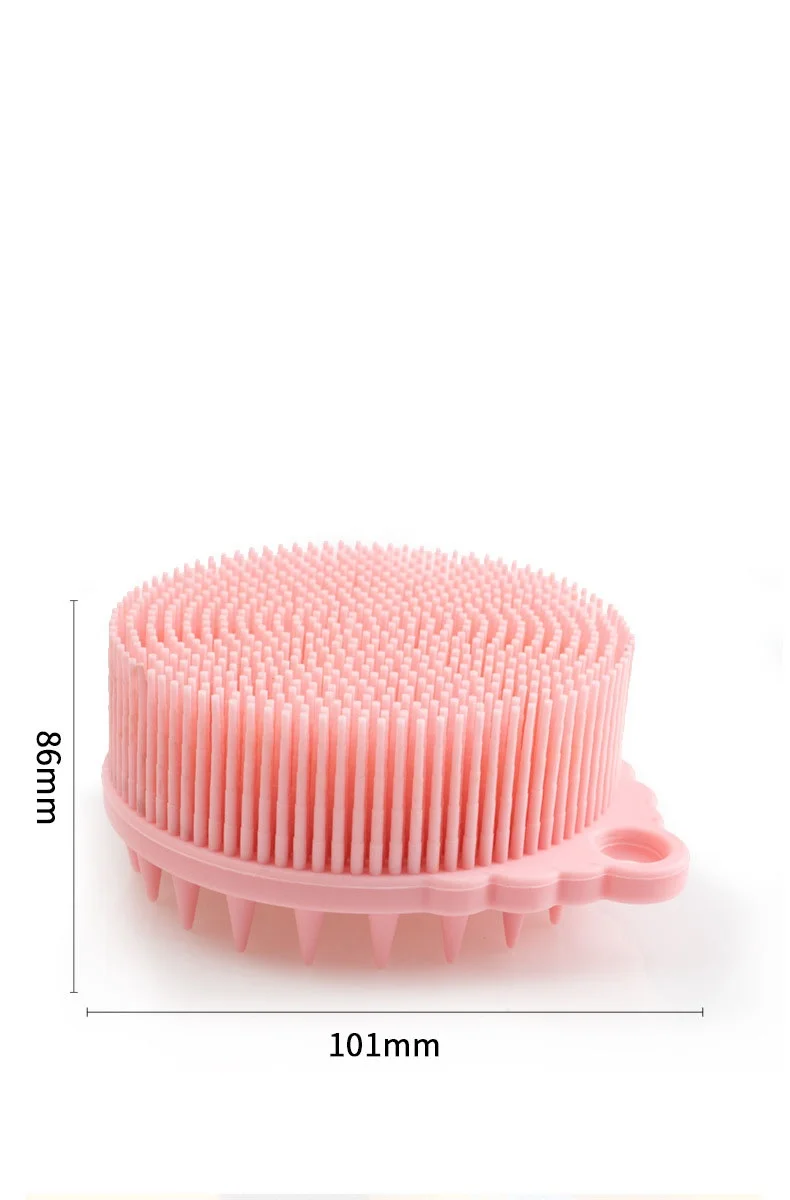 Silicone Body Scrubber double sided face baby bath brush silicone body scrub brush shower cleansing scrubber