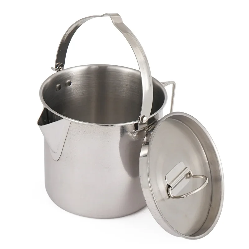1.2L pots set cookware set cooking stainless steel cookware set outdoor portable multifunctional camping water pot