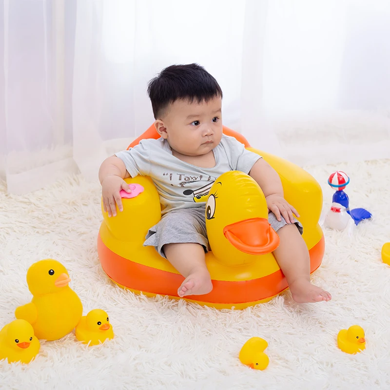 Cute Design Small Air Sofa Duck PVC Plastic Inflatable Chair for Kids
