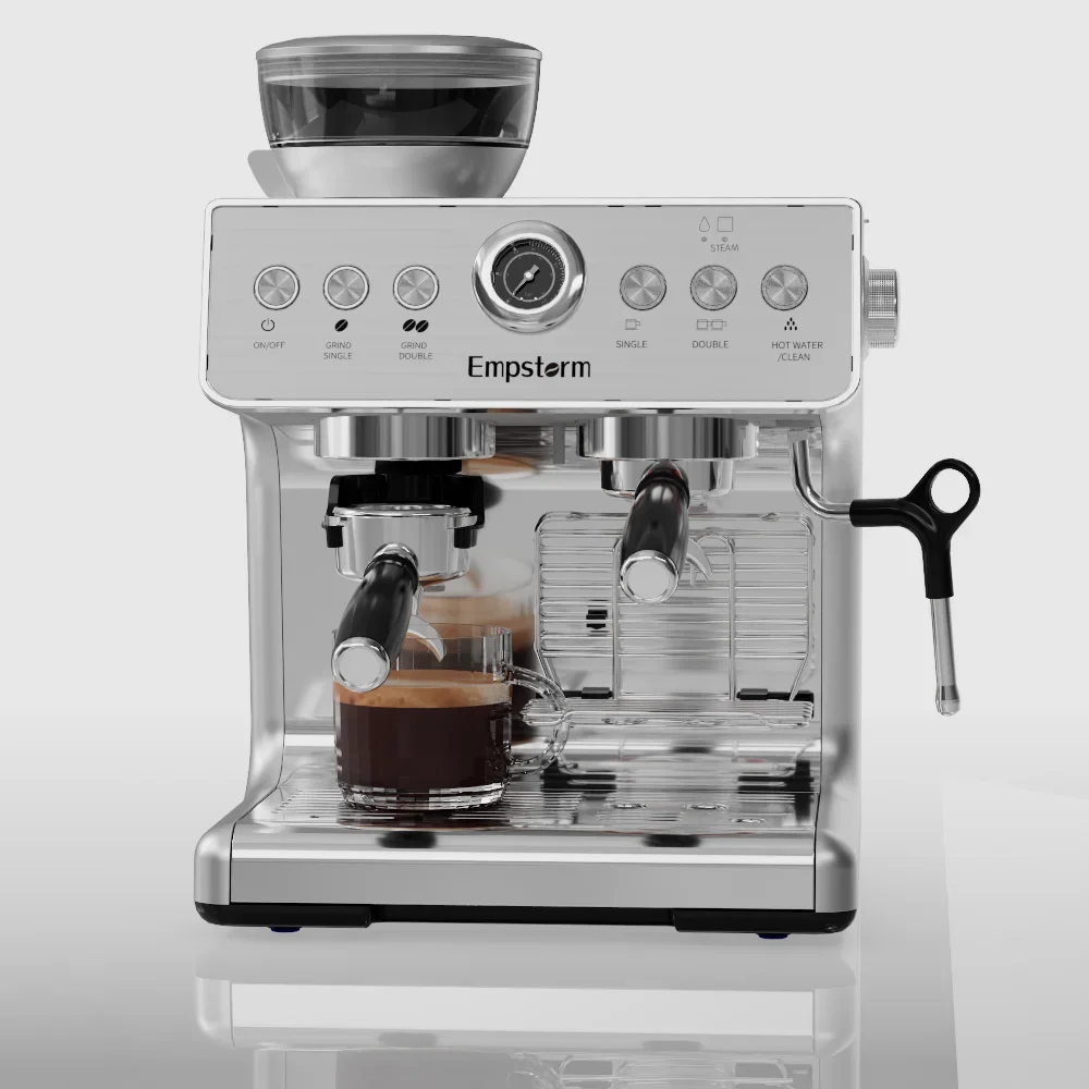 Efficient Preheating Nice Minute Espresso With Grinder Pid Temperature Controlled Semi-Automatic Coffee Machine